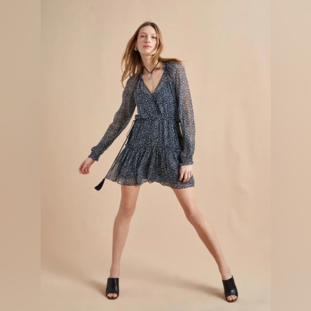 La Ligne Alexandra Silk Ruffle Georgette Dress